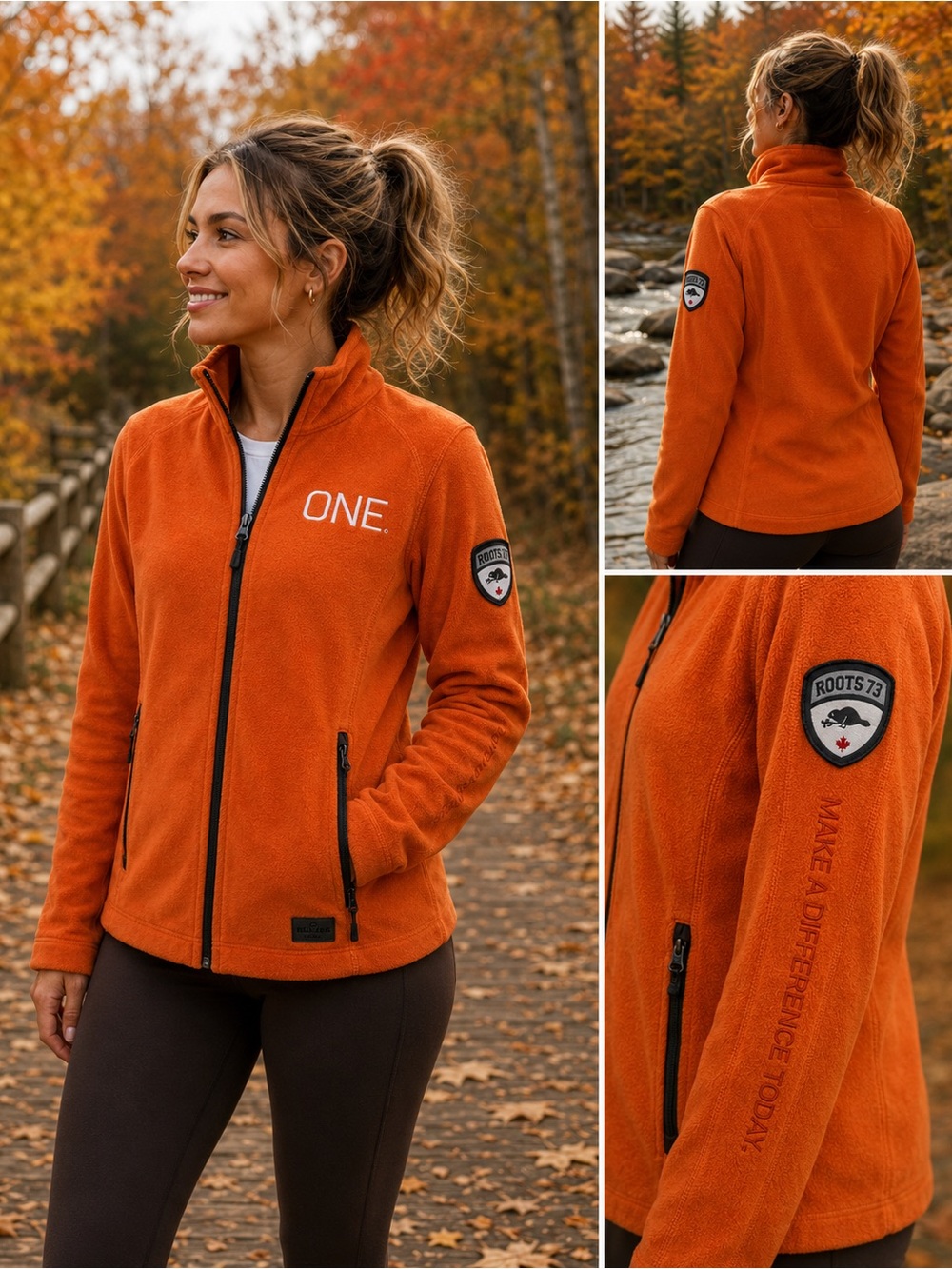 Roots 73 Deerlake Microfleece Jacket Rustic Orange Women’s XS